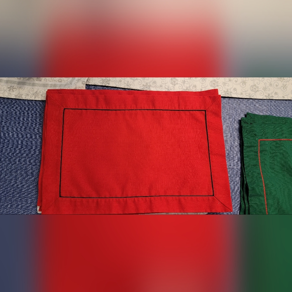 Christmas Placemats Red And Green
